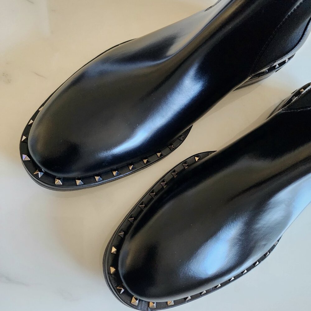 NWT - Philipp Plein Mid Flat Boots Bold Meets Luxe ⚡🖤(#88) - Picture 10 of 11
